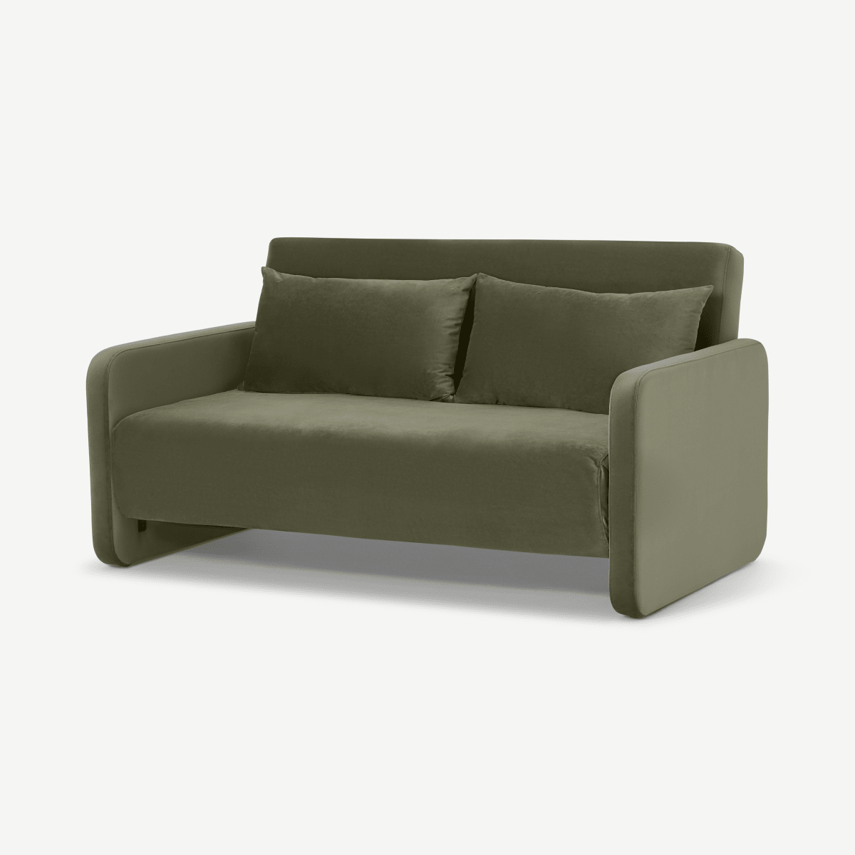 Vinnie Large Double Sofa Bed, Sycamore Green Velvet • Sofas Etc